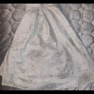 🌹Charlotte Russe White & gold skater skirt